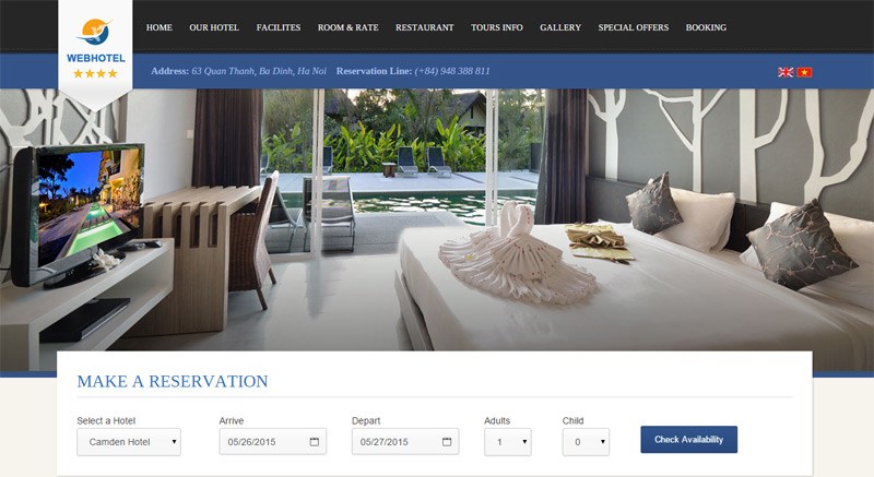 Thiết kế web khách sạn