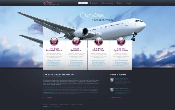 thiết kế web bán vé máy bay